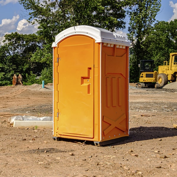 how often are the portable restrooms cleaned and serviced during a rental period in Louisa County Virginia